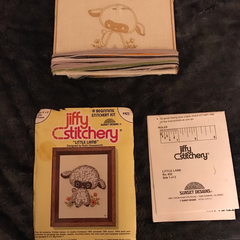 Jiffy stitchery little lamb pattern